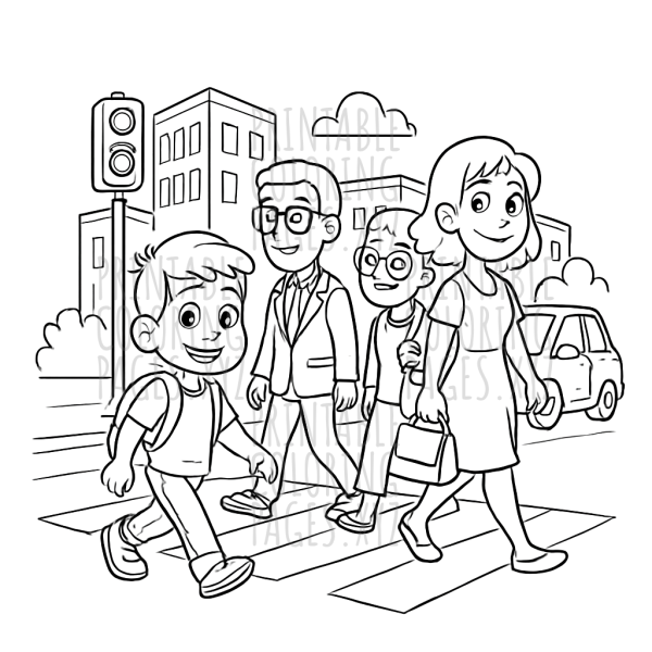 Busy City Street Crossing Adventure