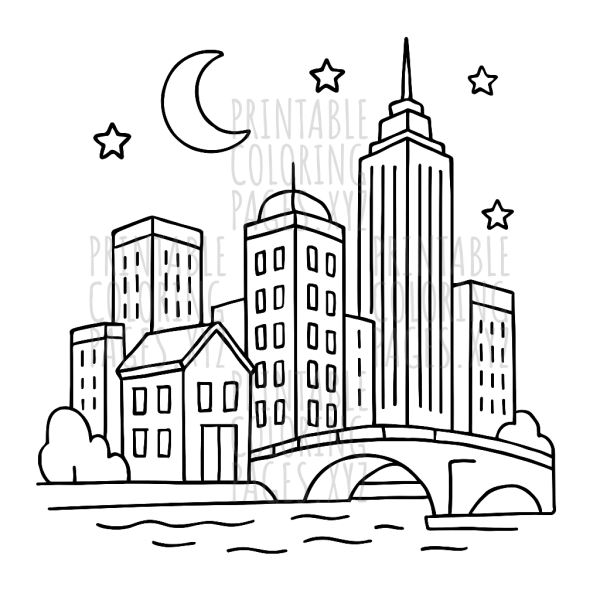 Starry Cityscape Twilight Adventure