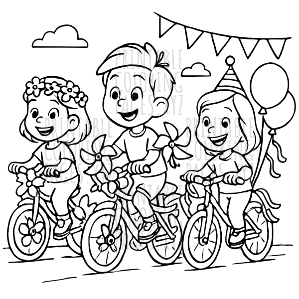 Vibrant Bicycle Parade Adventure