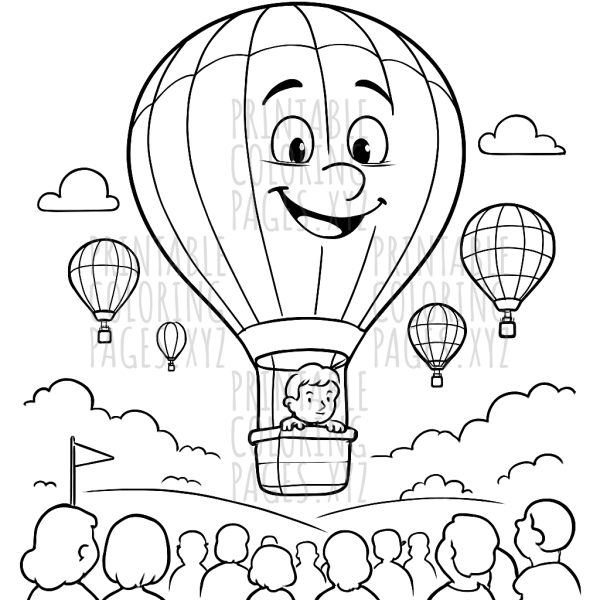 Soar High with Colorful Hot Air Balloon Fun