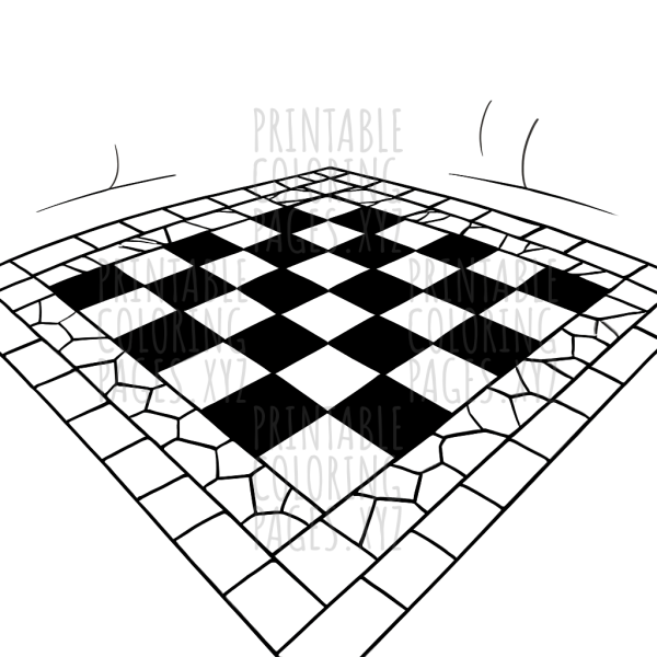 Vibrant Mosaic Checkerboard Floor Art