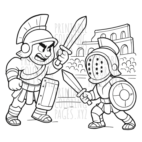Epic Gladiator Duel at the Colosseum
