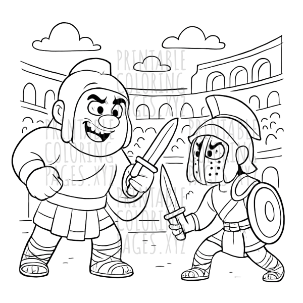 Epic Gladiator Battle at the Colosseum