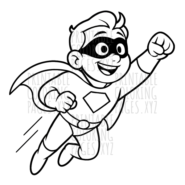Soaring Hero: Comic-Style Superhero in Flight
