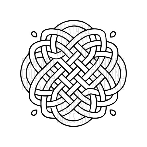 Intricate Celtic Knotwork for Creative Coloring