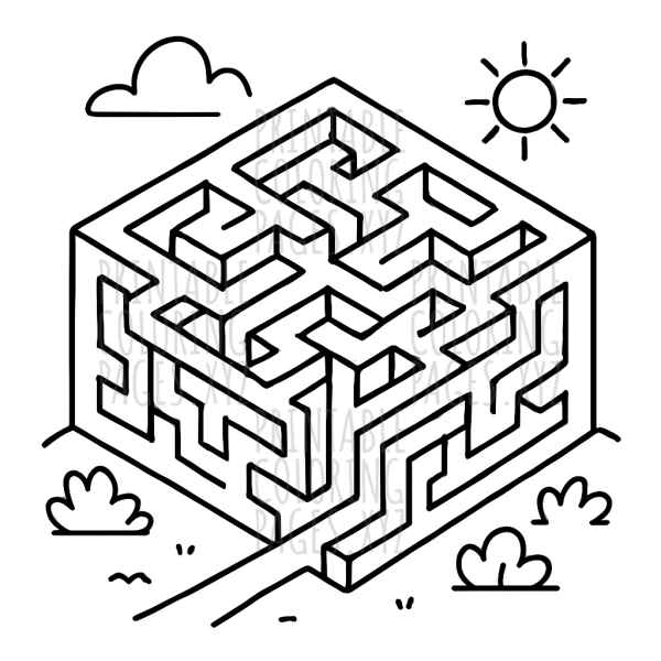Intricate Geometric Maze Adventure