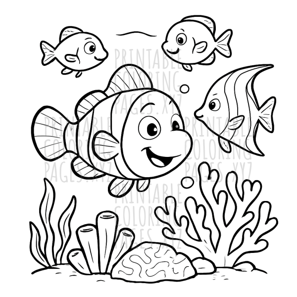 Vibrant Coral Reef Adventure with Colorful Fish