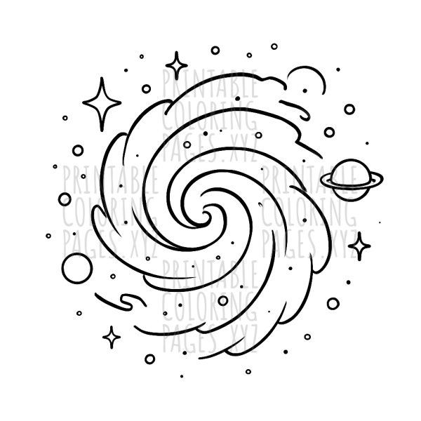 Mystical Cosmic Nebula Swirl