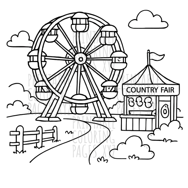 Fun at the Country Fair with the Ferris Wheel