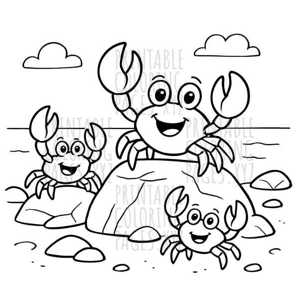Crabs Exploring Rocky Shorelines
