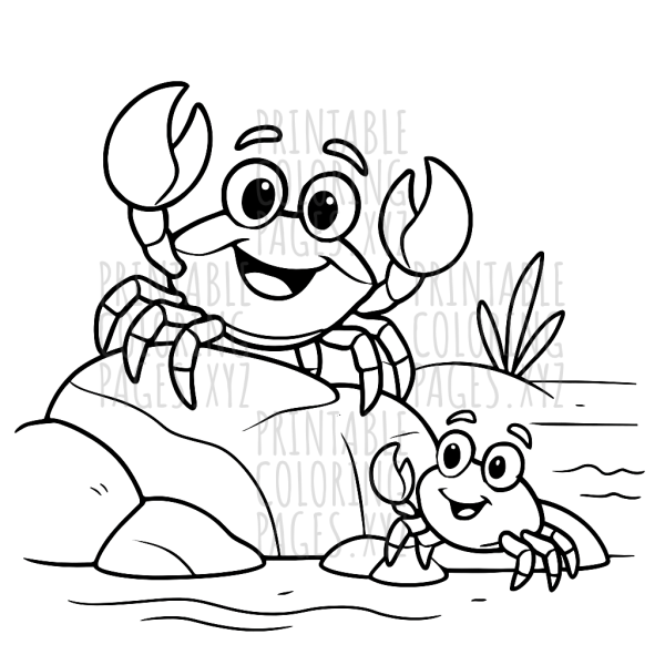 Crabs on Rocky Shoreline Adventure