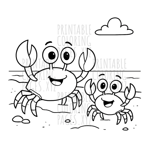 Sun-Kissed Crabs on the Sandy Shore