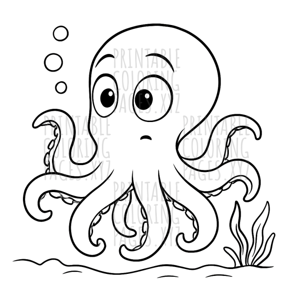 Underwater Adventure with a Curious Octopus
