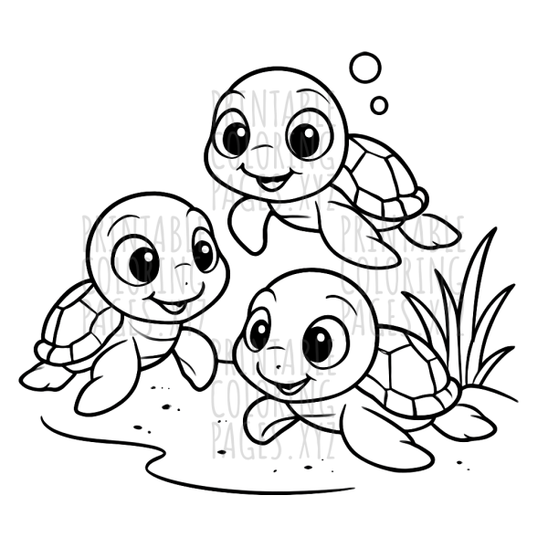 Adorable Baby Sea Turtle Adventures