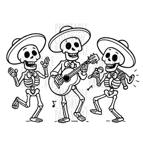Fiesta Fun with the Dancing Skeleton Mariachi Band
