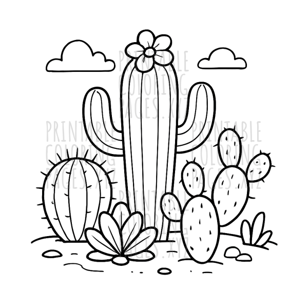 Sunny Desert Cactus Garden Adventure