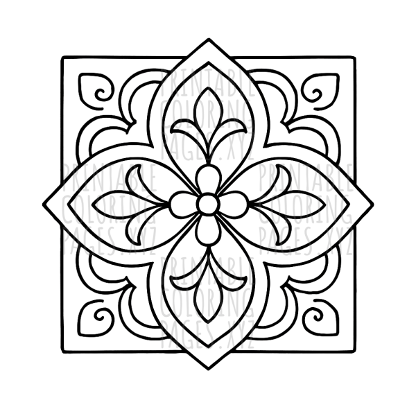 Intricate Arabesque Tile Art