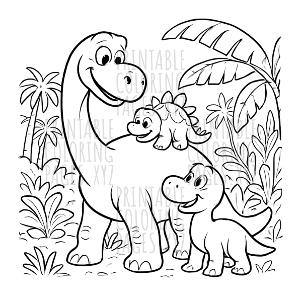 Dinosaur Family Adventure in the Jungle