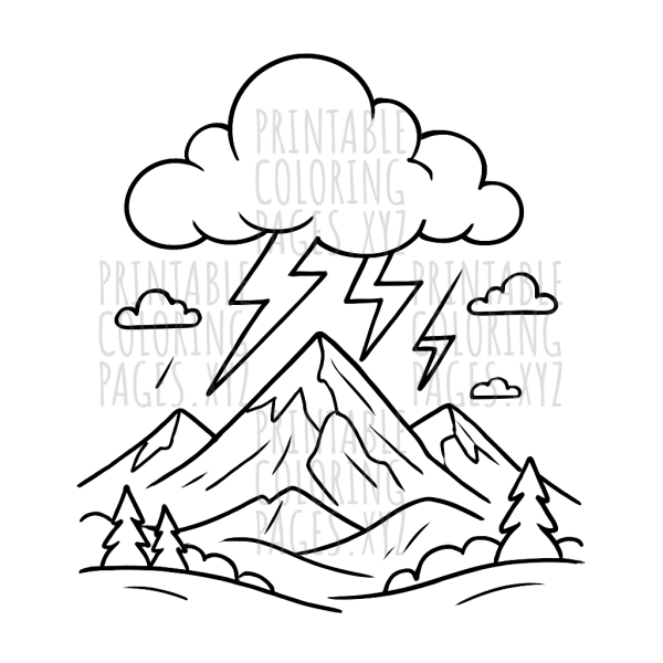Thunderstorm Majesty Over Mountain Peaks