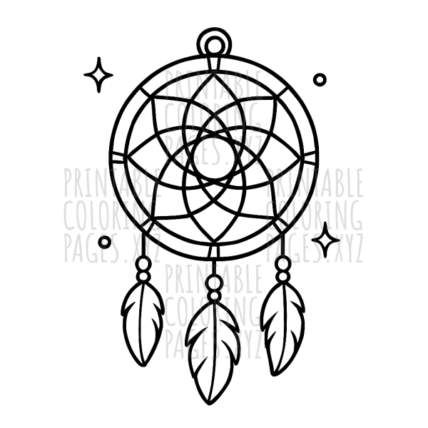 Mystical Dreamcatcher with Flowing Feathers