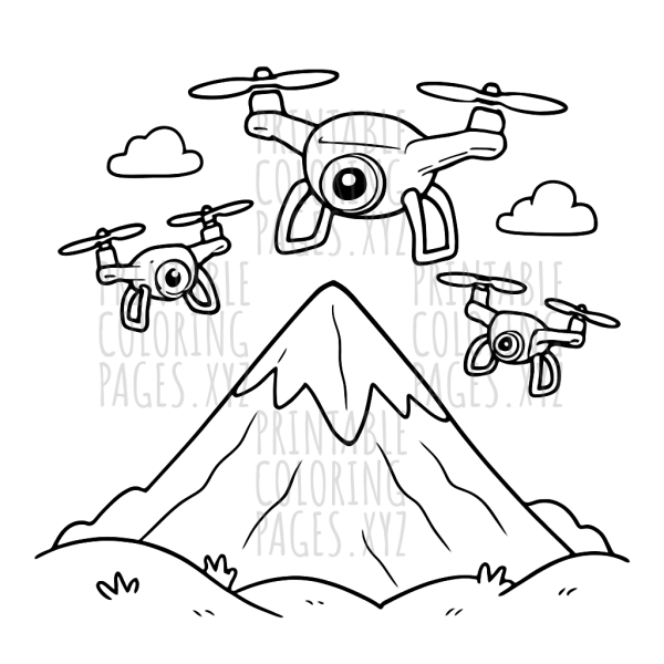 Soaring Drones Over Mountain Summits