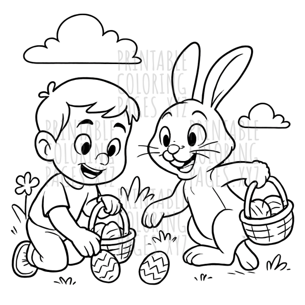 Bright Easter Egg Hunt Adventure
