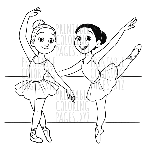 Graceful Ballet Dancers in Elegant Poses