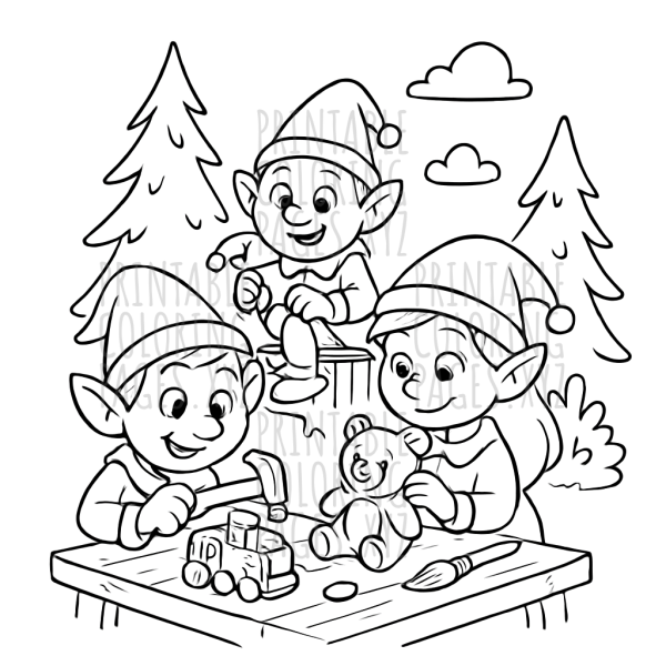 Enchanted Elves Crafting Magical Toys