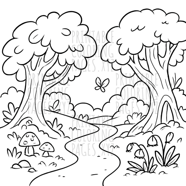 Magical Journey Through an Enchanted Forest Pathway