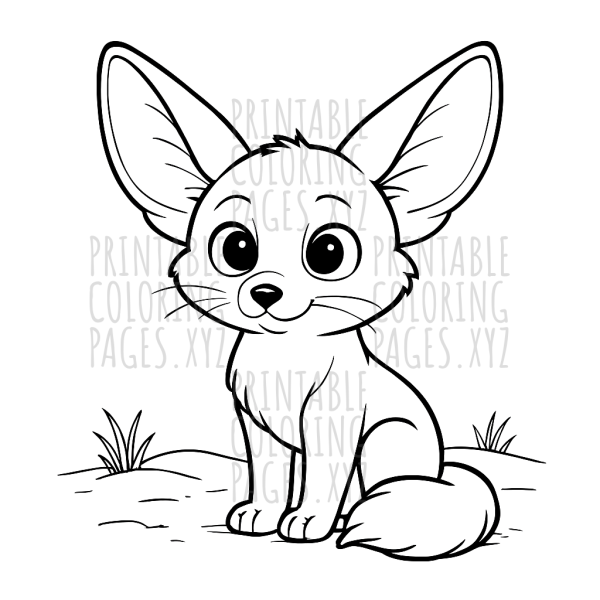 Desert Fox Adventure: Coloring Fun with an Endangered Beauty