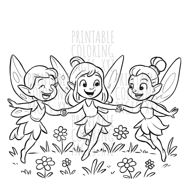 Whimsical Fairies Dancing in a Meadow