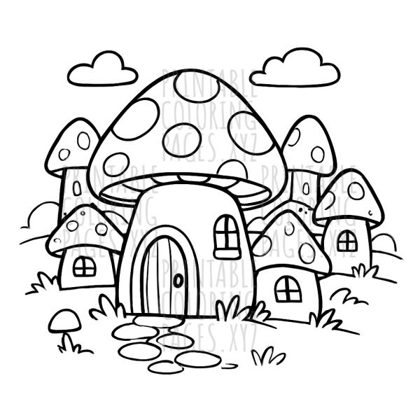 Whimsical Fairytale Mushroom Village Adventure