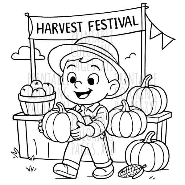 Celebrate Autumn Joy with a Fall Harvest Festival Scene