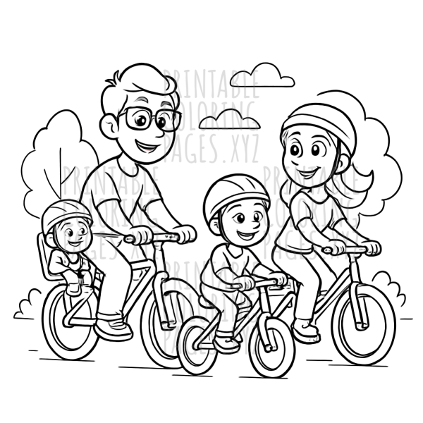 Sunny Family Biking Adventure