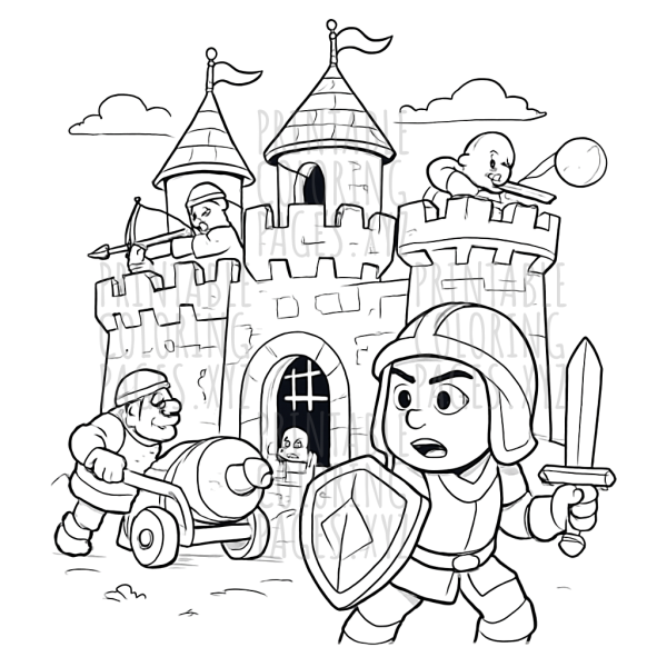 Epic Fantasy Castle Siege Scene