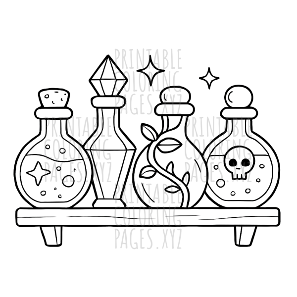 Whimsical Fantasy Potion Bottles for Creative Kids