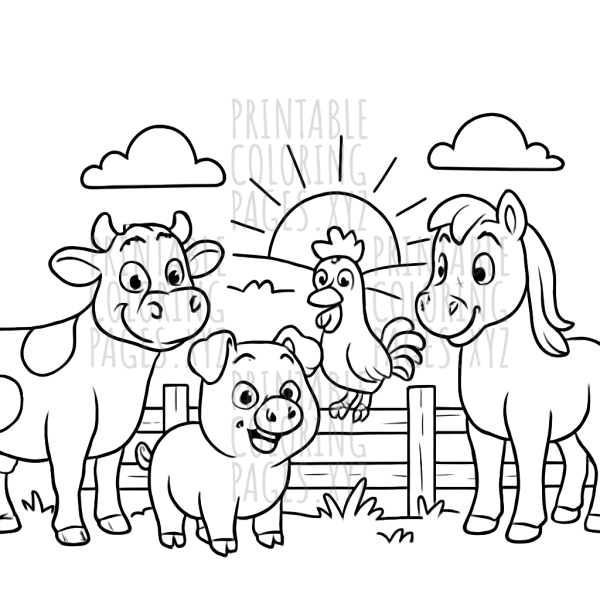 Sunrise on the Farm: Animal Friends Awake