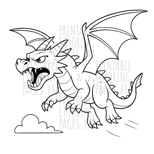 Majestic Dragon Soaring Through the Sky