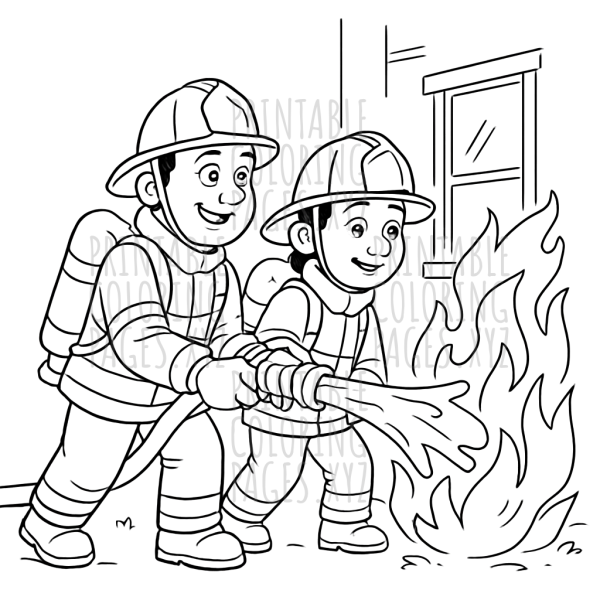 Brave Firefighters Saving the Day