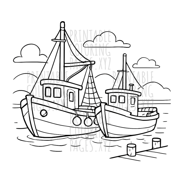 Harbor Scenes with Charming Fishing Boats