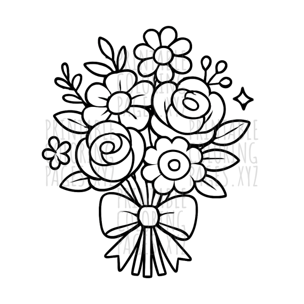 Blooming Flower Bouquets with Elegant Ribbons