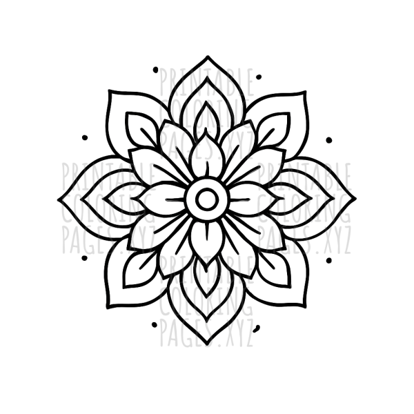 Serene Flower Mandala Art