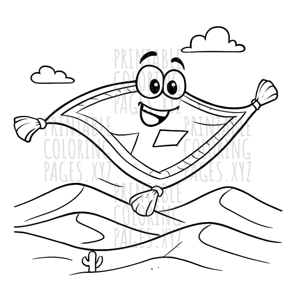 Magical Flying Carpet Adventure Over Desert Dunes