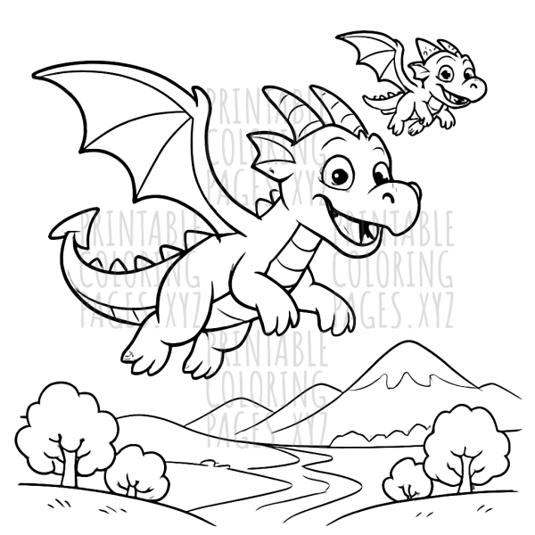 Soaring Dragons Across a Majestic Valley