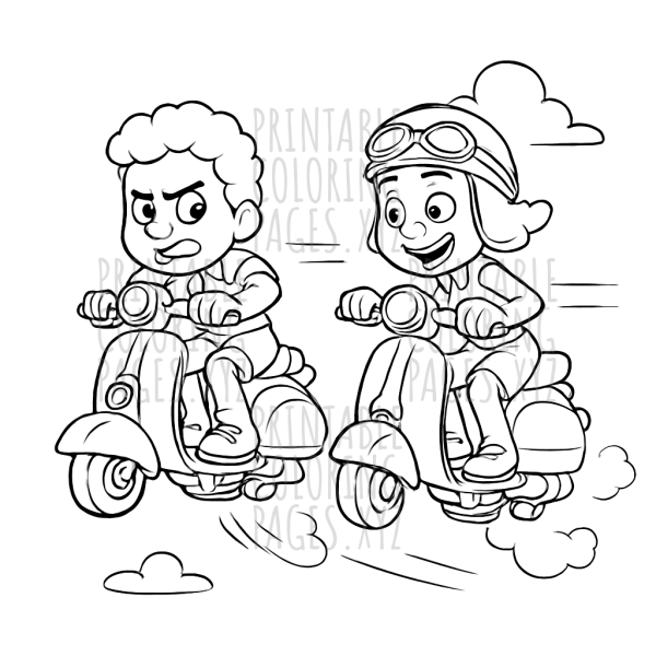 High-Speed Flying Scooter Chase Adventure