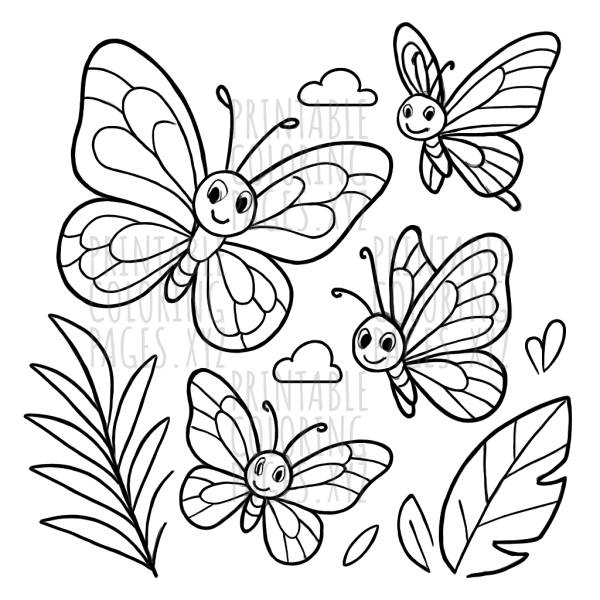 Colorful Flying Tropical Butterflies Adventure