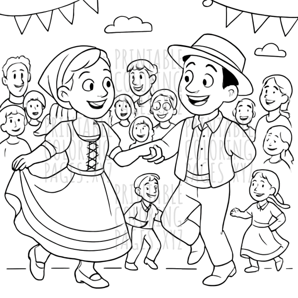 Vibrant Folk Dance Festival Fun