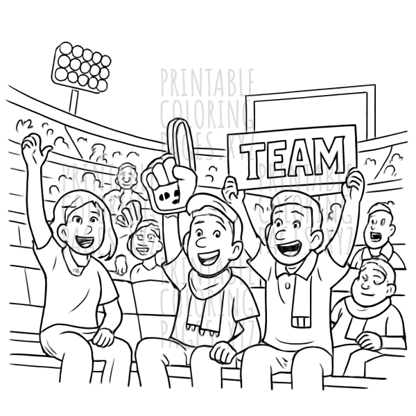 Cheering Football Stadium Crowd Scene