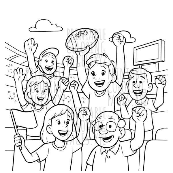 Lively Football Stadium Crowd Scene