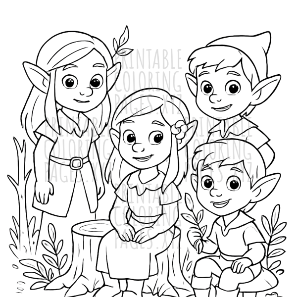 Enchanted Forest Elves Gathering